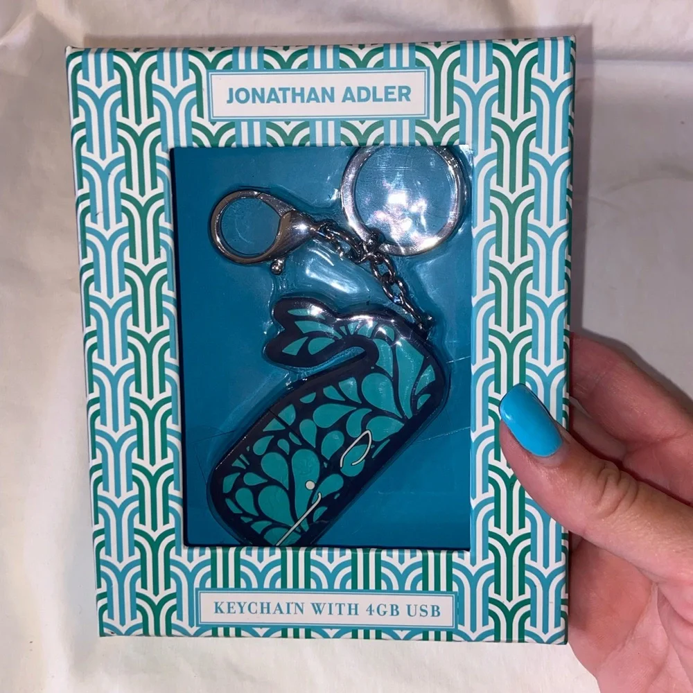 Nib Jonathan Adler whale Flash Drive Keychain usb